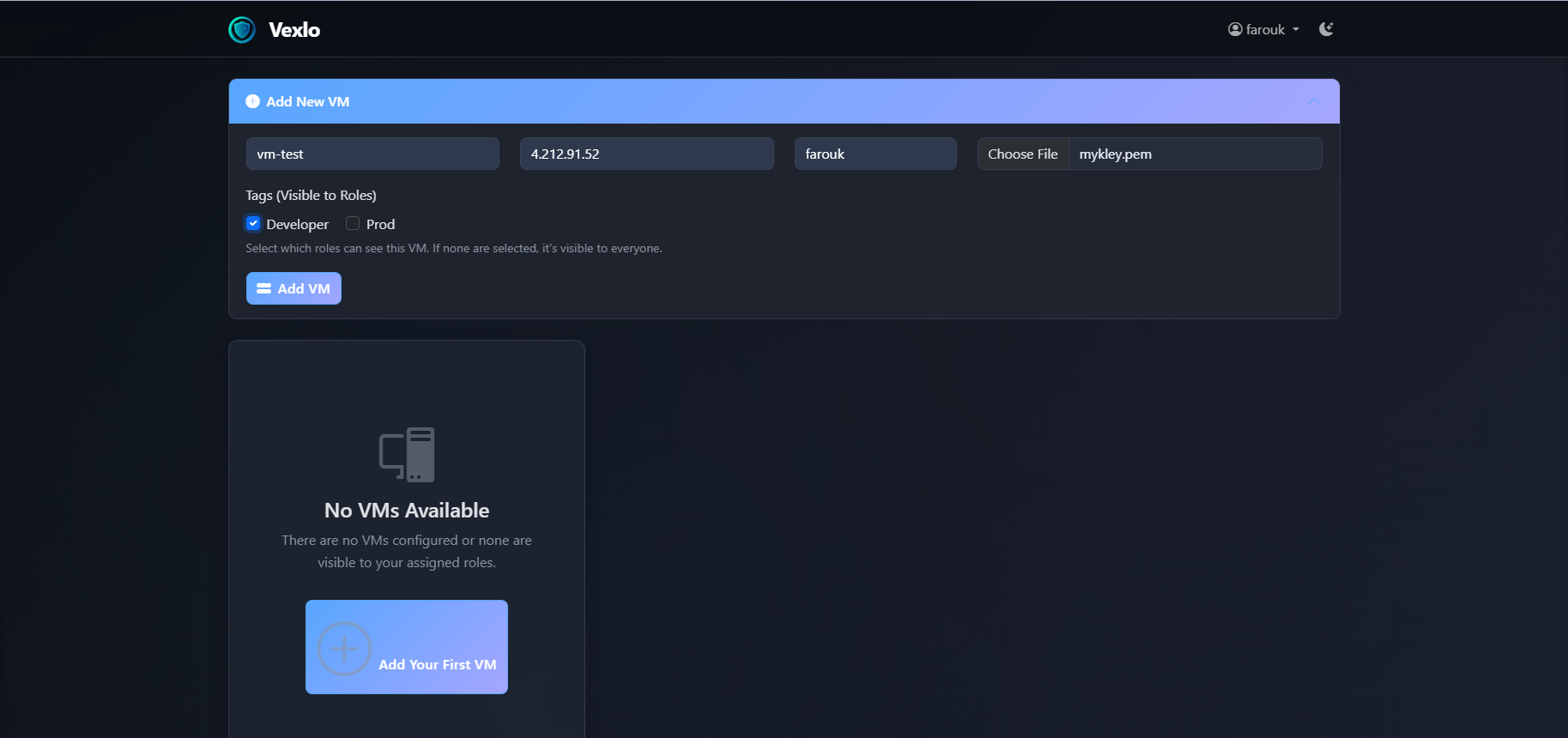 Add New VM Interface